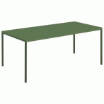 TABLE CANADA 180 X 80 CM ACIER - VERT - JAYSO