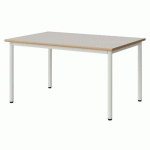 TABLE MALIBU 120X80 T4 4P STRA ALAISÉ BLC SEL W911/BLC 9016