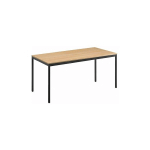 TABLE MULTI-USAGES CHÊNE CLAIR L 160 X P 80 CM - ÉCO - PIÉTEMENT NOIR - MAXIBURO - NOIR