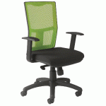 FAUTEUIL DE BUREAU RITZ ACCOUDOIRS FIXES DOSSIER RÉSILLE COLORIS ANIS - MANUTAN COLLECTIVITÉS