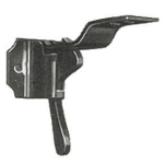 LOQUETEAU DE PLACARD COCOTTE ACIER ZINGUÉ AVEC GÂCHE - VACHETTE - LOQCOTF05