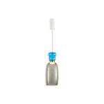 LUCANDE SUSPENSION LED FAY, GRIS CLAIR/BLEU CLAIR, VERRE, Ø 15 CM
