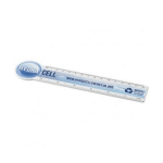 RÈGLE EN PLASTIQUE TAIT DE 15 CM EN PLASTIQUE RECYCLÉ EN FORME DE CERCLE - BLANC - RÈGLES, CUTTERS ET CALCULATRICES PUBLICITAIRES