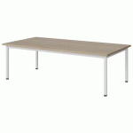 TABLE MALIBU 160X80 T1 4P STRA ABS CHÊNE 1146/BLC 9016