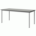 TABLE MALIBU 180X80 T6 4P STRA ISOS GRIS 1400/NOIR GRIS 9006 - MANUTAN EXPERT