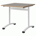 TABLE MALIBU 80X80 T6 DL STRA ALAISÉ GRIS U727/BLC 9016