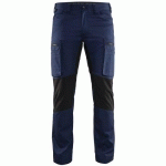 PANTALON DE TRAVAIL SERVICES STRETCH MARINE/NOIR TAILLE 50C - BLAKLADER