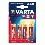 VARTA PILES MAX TECH AAA MICRO 4703 PAR LOT DE 4