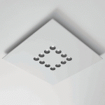 PLAFONNIER LED ICONE CONFORT EN BLANC MODERNE