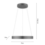PURE E-CLIPSE SUSPENSION LED, CCT, GRIS