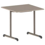 TABLE BANDANA 80X80 CM FIXE T6 STRAT CHÊNE HONGRIE NOISETTE - MOBIDECOR