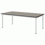 TABLE MALIBU 160X80 T3 4P STRA GRIS U727/NOIR BLC 9016