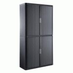 ARMOIRE EASY OFFICE HAUTEUR 204 CM CORPS ET RIDEAUX COLORIS ANTHRACITE - MANUTAN COLLECTIVITÉS