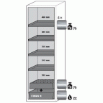 ARMOIRE SÉCURITÉ S-CLASSIC-90 S90.196.060 GRIS CLAIR