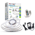 V-TAC - BANDE LED RGB 300 LED 5050 + CONTRÔLEUR + ALIMENTATION 5 MÈTRES