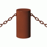 BORNE BARCELONE Ø 27 CM 2 ANNEAUX - ZINC ASPECT CORTEN - PROCITY