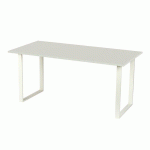 BUREAU SQUARE 180 X 80 X 75 CM DESIGN DROIT GRIS CLAIR