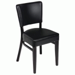 CHAISE ODEON STRUC HÊTRE MASSIF - ASS/DOSS TISSU PVC -NOIR - STAMP