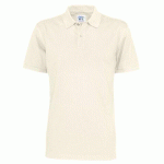 COTTOVER POLO MANCHES COURTES HOMME - CERTIFIÉ GOTS ECRU - TAILLE M