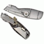 CUTTER DE SÉCURITÉ ALU, LAME TRAPÈZE, ARGENT - LOT DE 3