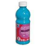 PEINTURE ACRYLIQUE LEFRANC BOURGEOIS GLOSSY FLUIDE BRILLANTE INDÉLÉBILE MULTI-SUPPORTS TURQUOISE FLACON 500ML