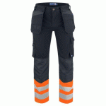 PROJOB 6530 PANTALON COTON - EN ISO 20471 CLASSE 1 ORANGE/NOIR - TAILLE 58