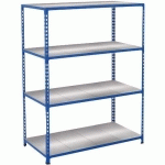 RAYONNAGE RAPID 2 4 TABLETTES METAL 1980X1220X305 BLEU