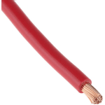 RS PRO FIL DE CÂBLAGE, SECTION 10 MM², 600 V ROUGE CUIVRE RECUIT, MAXIMUM +70 °C, 25M ( PRIX POUR BOBINE DE 25 MÈTRES )