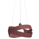 SOFT SUSPENSION, 1X E27, MAX 42W, MÉTAL, ROUGE COWHIDE, D60CM 60 COWHIDE ROUGE - RAL 19-1533 TCX - COWHIDE ROUGE - RAL 19-1533 TCX - LUMICOM