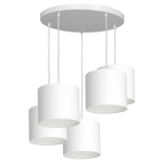 LUMINEX SUSPENSION SOHO CYLINDRIQUE À 5 LAMPES BLANCHE