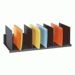 TRIEUR DE CLASSEMENT 8 SÉPARATIONS RÉGLABLES L 73 CM NOIR