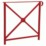 BARRIÈRE HÉRITAGE ROSACE 80 CM SIMPLE CROSSE - ROUGE 3004 - PROCITY
