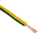 CÂBLE TRIPLE HOMOLOGATION RS PRO, VERT/JAUNE, SECTION 1,5 MM² 1 KV C.C., 600 V C.A., , TRIPLE HOMOLOGATION ( PRIX POUR BOBINE DE 100 MÈTRES )