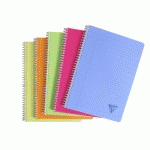 CAHIER RELIURE INTÉGRALE LINICOLOR FRESH A4 180 PAGES LIGNÉ + MARGE COUVERTURE PLASTIQUE POLYPROPYÈNE RAINURÉ COULEUR ALÉATOIRE - ASSORTIS - LOT DE 5