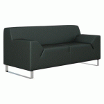 CANAPÉ 2 PLACES SIMILI CUIR ASTO NOIR
