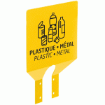 ROSSIGNOL PLAQUE SIGNALETIQUE DE TRI /POTEAU - PLASTIQUE - JAUNE COLZA