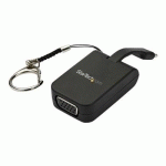 STARTECH.COM COMPACT USB C TO VGA ADAPTER, 1080P 60HZ USB TYPE-C TO VGA VIDEO DISPLAY CONVERTER WITH KEYCHAIN RING, ACTIVE USB-C DP ALT MODE TO VGA MONITOR DONGLE, THUNDERBOLT 3 COMPATIBLE - USB-C KEYCHAIN ADAPTER (CDP2VGAFC) - ADAPTATEUR VIDÉO - VGA / U