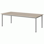TABLE MALIBU 180X80 T3 4P STRA ABS ACACIA/GRIS 9006