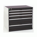 ARMOIRE D\'AT. À TIROIRS CUBIO SL-857-5 GRIS CLAIR/ANTHRACITE - MANUTAN COLLECTIVITÉS