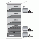 ARMOIRE SÉCURITÉ S-CLASSIC-90 S90.129.060 GRIS CLAIR