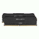 BALLISTIX - DDR4 - KIT - 32 GO: 2 X 16 GO - DIMM 288 BROCHES - 3200 MHZ / PC4-25600 - MÉMOIRE SANS TAMPON