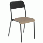 CHAISE ROBOT 4P T6 ASS HÊTRE DOS NOIR ÉBÈNE PIÈTEMENT TRSPT