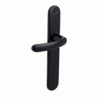 ENSEMBLE SUR GRANDES PLAQUES ENTRAXE 195 MM BUDGET - ONYX NOIR MAT - BEC-DE-CANE VACHETTE ASSA ABLOY