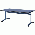 TABLE MALIBU 160X80 T4 DL STR ANTIB BLEU U525/NOIR BLEU 5005