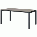 TABLE MALIBU 160X80 T5 SOUDÉ STRA GRIS U727/NOIR GRIS 7016
