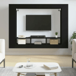 MEUBLE TV NOIR 152X22X113 CM BOIS D'ING�NIERIE - VIDAXL