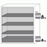 ARMOIRE SÉCURITÉ S-CLASSIC-90 S90.129.120.WDAS GRIS CLAIR - MANUTAN COLLECTIVITÉS