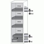 ARMOIRE SÉCURITÉ S-PHOENIX-90 S90.196.060.FDASR JAUNE - ASECOS