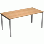 BUREAU DROIT À 4 PIEDS MÉTAL FAST 4 PIEDS - 120CM - HÊTRE