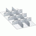 MATÉRIEL DE SUBDIVISION POUR TIROIRS 306X612X150MM - LISTA